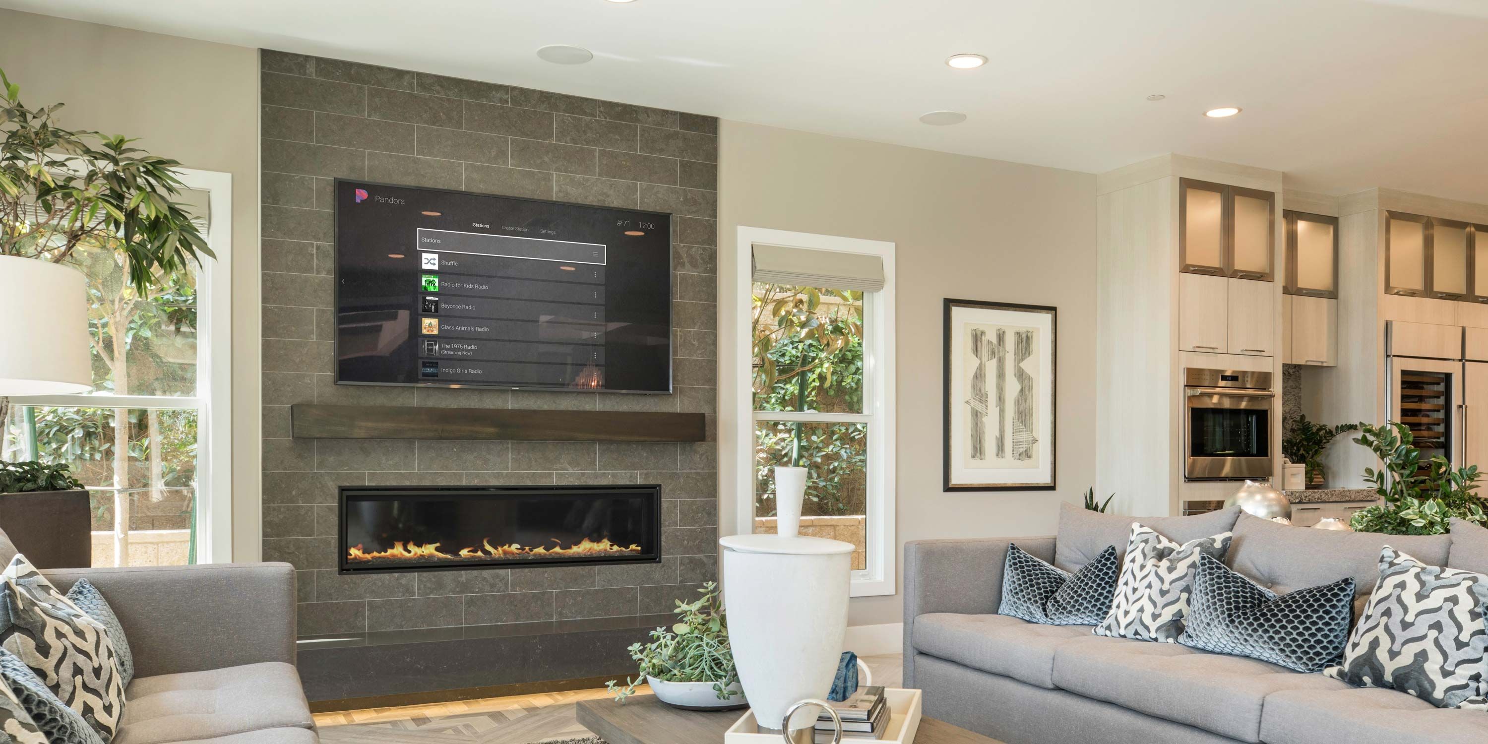 control4 technology in a family room